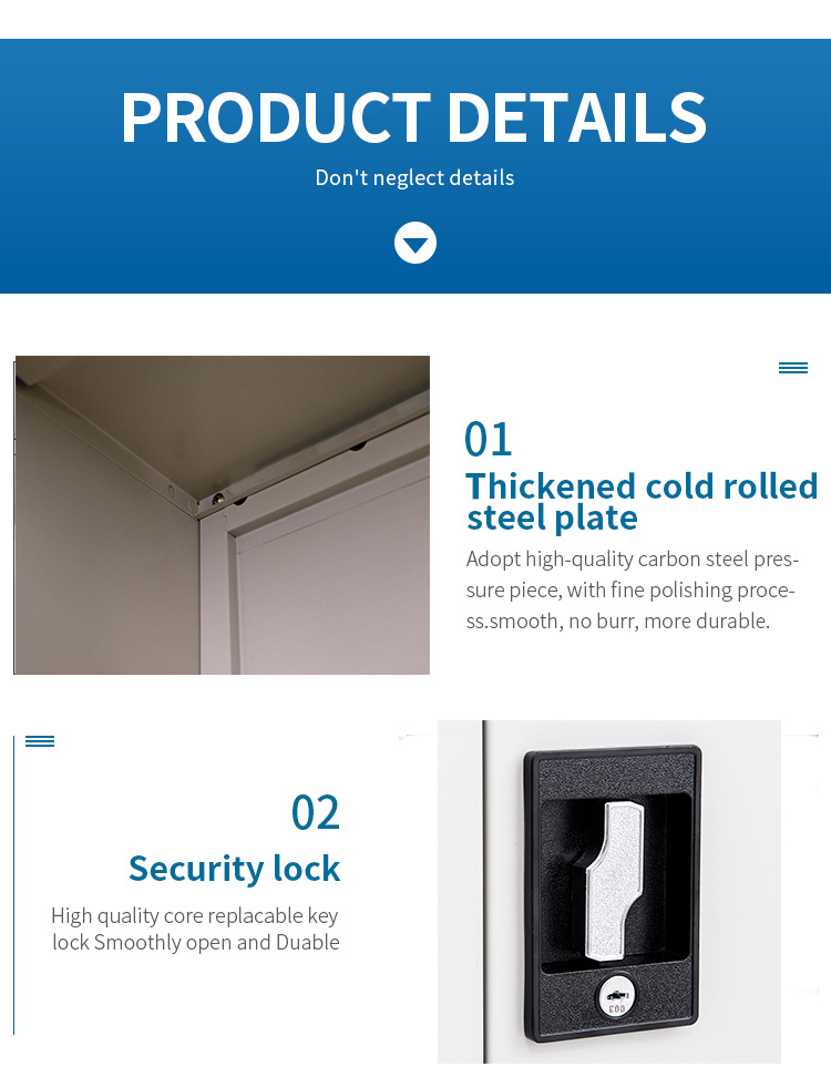 2 Doors Steel File Cabinet with 4 Adjustable Shelv01