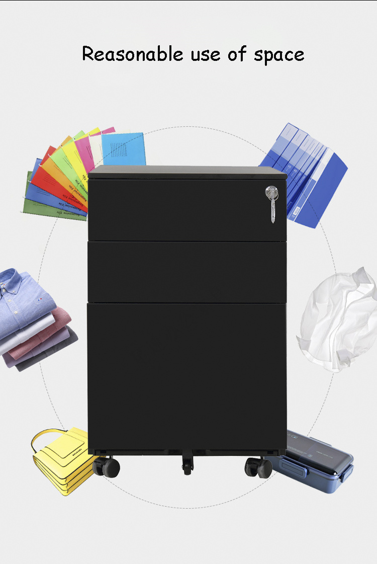 Metal Mobile Pedestal 3 Drawers01